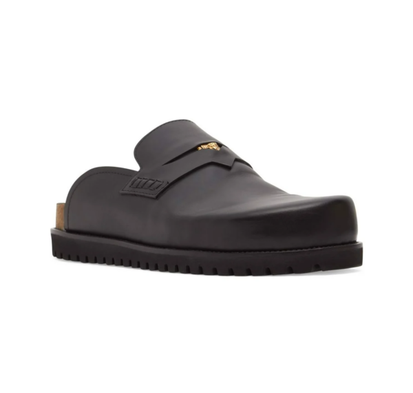 Dep Versace Leather Mules 'Black' 1010280-1A05956-1B00V