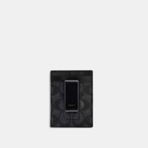 Vi Coach Money Clip Card Case 'Black' CA552-CHR