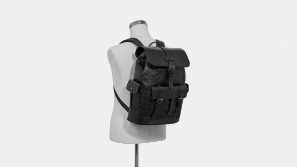 Balo Coach Hudson Backpack In Leather 'Black' F50053