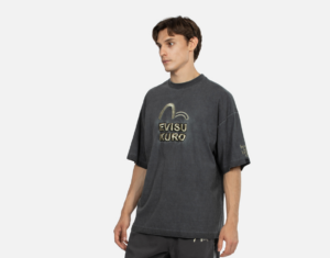 Ao Evisu 3D Logo Embroidery Spray Dyed Oversized Fit 'Grey' 2EAGNM3TS5172OSCT