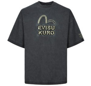 Ao Evisu 3D Logo Embroidery Spray Dyed Oversized Fit 'Grey' 2EAGNM3TS5172OSCT