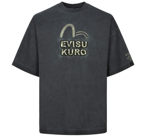 Ao Evisu 3D Logo Embroidery Spray Dyed Oversized Fit 'Grey' 2EAGNM3TS5172OSCT