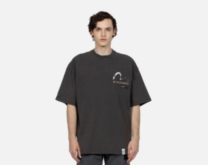 Ao Evisu Metallic Seagull Print Wide Fit 'Grey' 2EAGNM3TS5178OSCT