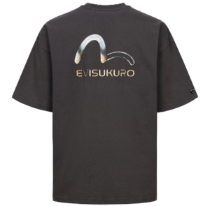 Ao Evisu Metallic Seagull Print Wide Fit 'Grey' 2EAGNM3TS5178OSCT