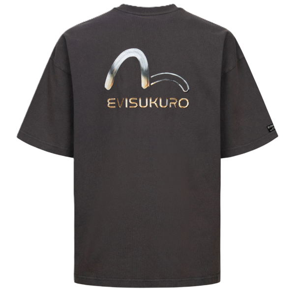 Ao Evisu Metallic Seagull Print Wide Fit 'Grey' 2EAGNM3TS5178OSCT