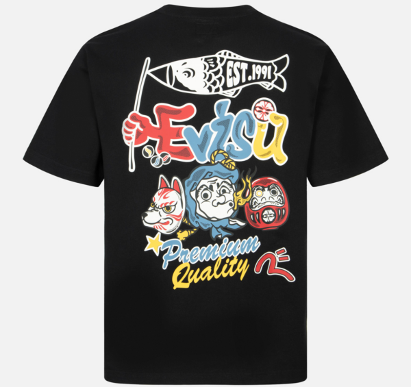 Ao Evisu Hyottoko Festival Print Regular Fit 'Black'