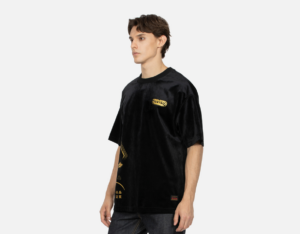 Ao Evisu Divine Deer Print And Foil Logo Loose Fit 'Black' 2EAHTM3TS7080LFPL