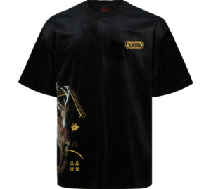 Ao Evisu Divine Deer Print And Foil Logo Loose Fit 'Black' 2EAHTM3TS7080LFPL