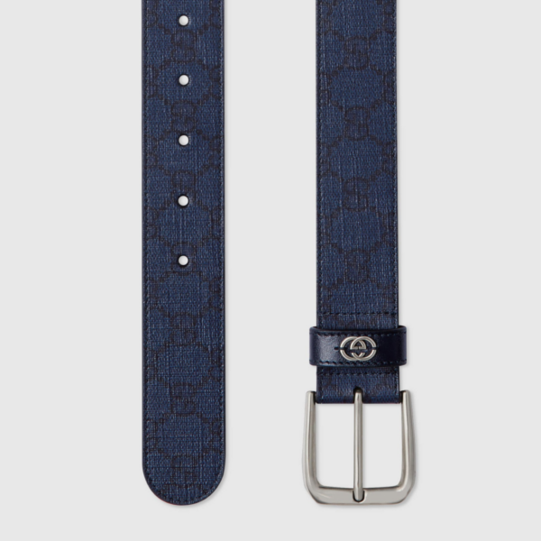 That Lung Gucci Belt With Interlocking G Detail 'Dark Blue' 673921-FABY3-8442