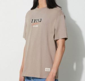 Ao Evisu Kumadori Daruma Daicock Print Relax Fit 'Cream'