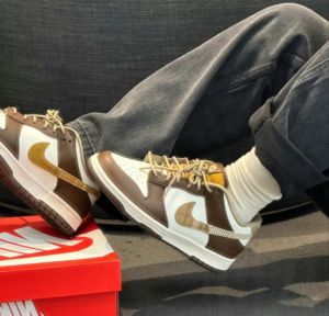 Giay Nike Dunk Low GS 'Brown Plaid' FV3653-191