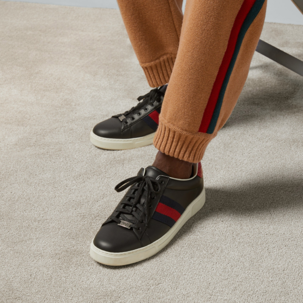 Giay Gucci Ace Sneaker With Web 'Black' 757892-AACAG-1096