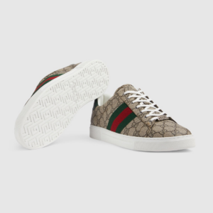 Giay Gucci Ace Sneaker With Web 'Beige Ebony' 760775-FACMZ-9746