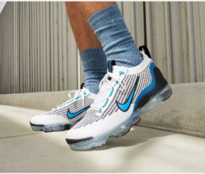 Giay Nike Air VaporMax 2021 Flyknit GS 'White Photo Blue' DB1550-101