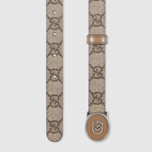 That Lung Gucci Petite GG Thin Belt 'Beige Ebony' 760132-92TIN-9770