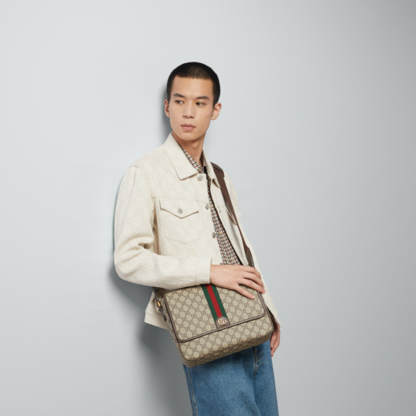 Tui Gucci Ophidia Medium Messenger Bag 'Beige Ebony' 761741-FACJQ-9741
