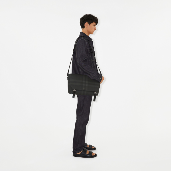Tui Burberry Check And Leather Large 'Charcoal' 80653361