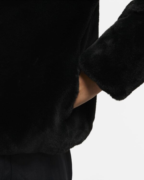 Ao Nike Sportswear Faux Fur Jacket 'Black' DO3792-010