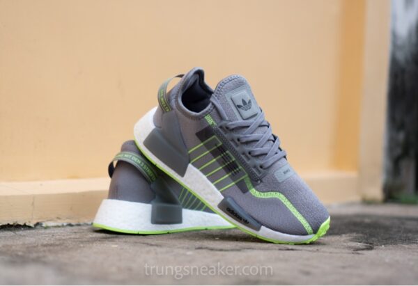 Giay Adidas NMD R1 V2 'Grey Signal Green' GY6163