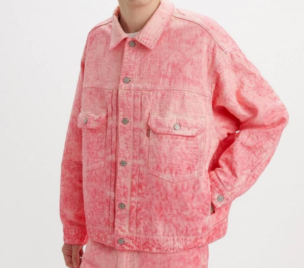 Ao Levi's x Stussy Dyed Jacquard Trucker 'Pink' A5216-0000