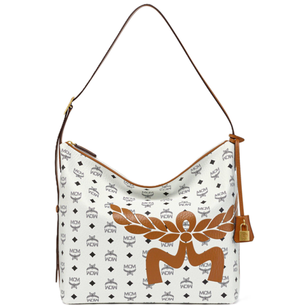 Tui MCM Aren Hobo in Mega Laurel Visetos 'White' MWHESTA06WT001