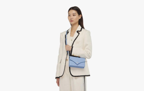 Tui MCM Diamond Spanish Calf Leather 'Della Robbia Blue' MWRESAK01L8001