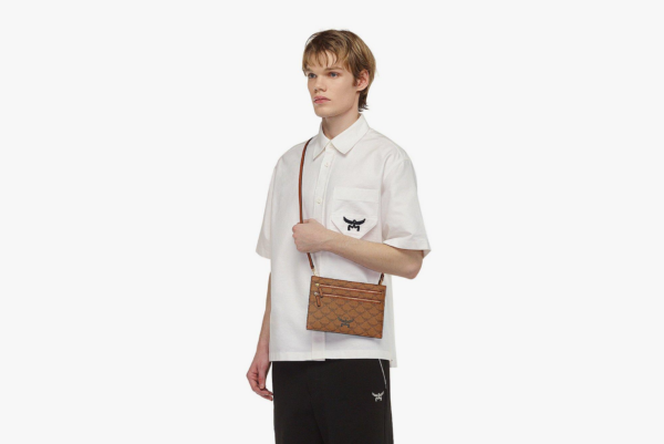Tui MCM Himmel Crossbody Pouch in Lauretos 'Cognac' MXZESAC05CO001