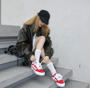 Giay Vans Knu Skool 'Red' VN0009QCJV6