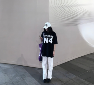 Ao Stussy NO.4 T-Shirt 'Black' 1904901
