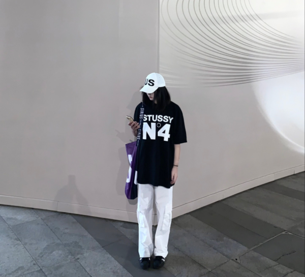 Ao Stussy NO.4 T-Shirt 'Black' 1904901