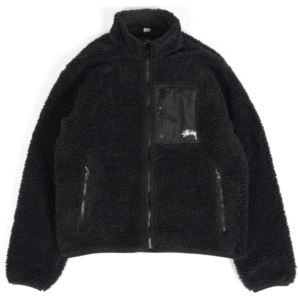 Ao Stussy Sherpa Reversible Jacket 'Black' 118529