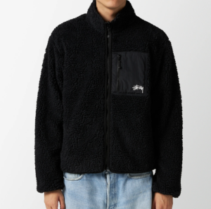 Ao Stussy Sherpa Reversible Jacket 'Black' 118529