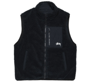 Ao Stussy Sherpa Reversible Vest 'Black' 118528