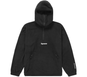 Ao Supreme Polartec Facemask Half Zip Hooded Sweatshirt 'Black' 23FW