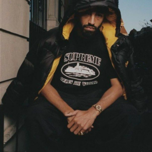 Ao Supreme x Corteiz Rules The World T-Shirt 'Black' 23FW