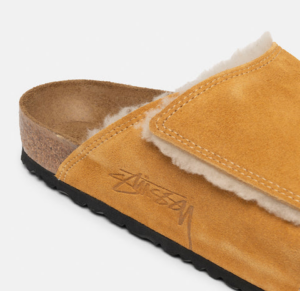 Dep Birkenstock x Stussy Solana Shearling Slide 'Caramel' 1027686