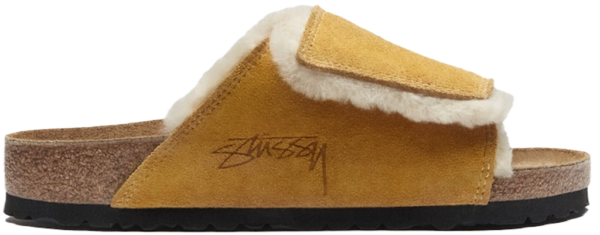 Dep Birkenstock x Stussy Solana Shearling Slide 'Caramel' 1027686