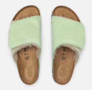 Dep Birkenstock x Stussy Solana Shearling Slide 'Washed Green' 1027695