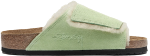 Dep Birkenstock x Stussy Solana Shearling Slide 'Washed Green' 1027695