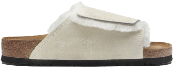 Dep Birkenstock x Stussy Solana Shearling Slide 'Bone' 1027679