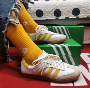 Giay Adidas x Sporty & Rich Samba OG 'White Bold Gold' IF5661