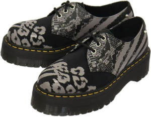 Giay Dr. Martens 1461 Animal Clash 'Black Grey' 27695001