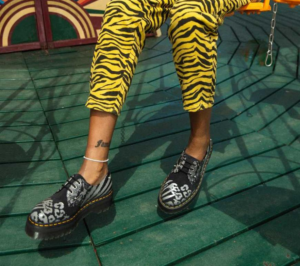 Giay Dr. Martens 1461 Animal Clash 'Black Grey' 27695001