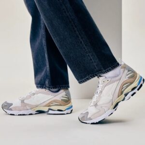 Giay Mizuno Wave Rider 10 Premium 'White Beige' D1GA222606