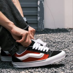 Giay Vans Knu Skool 'Red White' VN0009QC6RT
