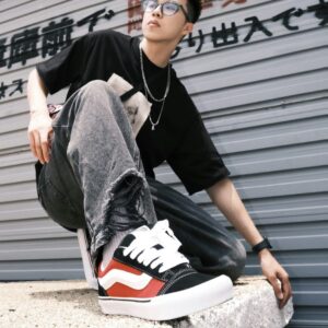 Giay Vans Knu Skool 'Red White' VN0009QC6RT