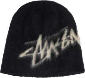 Mu Stussy Brushed Out Stock Skullcap Beanie 'Black' 1321191