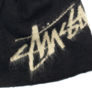 Mu Stussy Brushed Out Stock Skullcap Beanie 'Black' 1321191