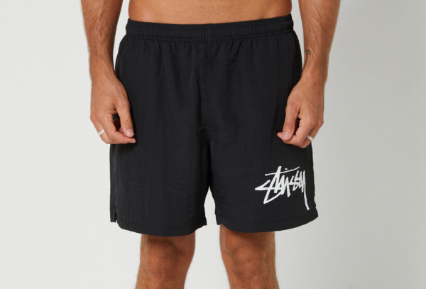 Quan Stussy Big Stock Water Shorts 'Black'