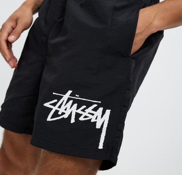 Quan Stussy Big Stock Water Shorts 'Black'